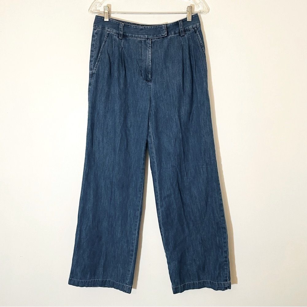 J. McLaughlin Wide Leg Vintage Denim Lightweight Jeans Size 8